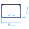 Perfil aluminio PHL45 (por metro)